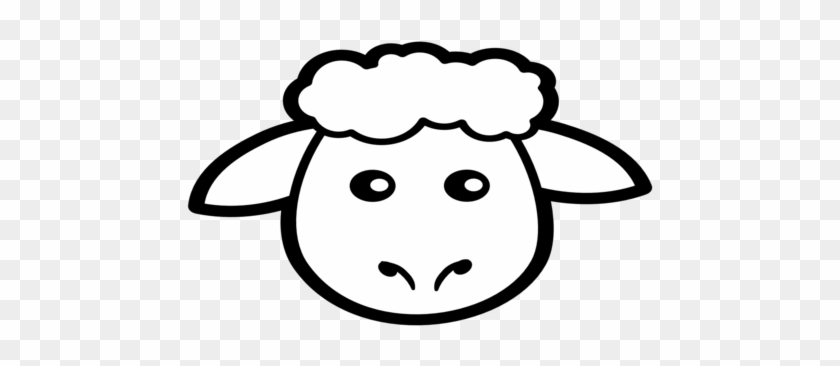 Animals Coloring Medium Size Black Sheep Clip Art Icon - Sheep Face Coloring Page #151369