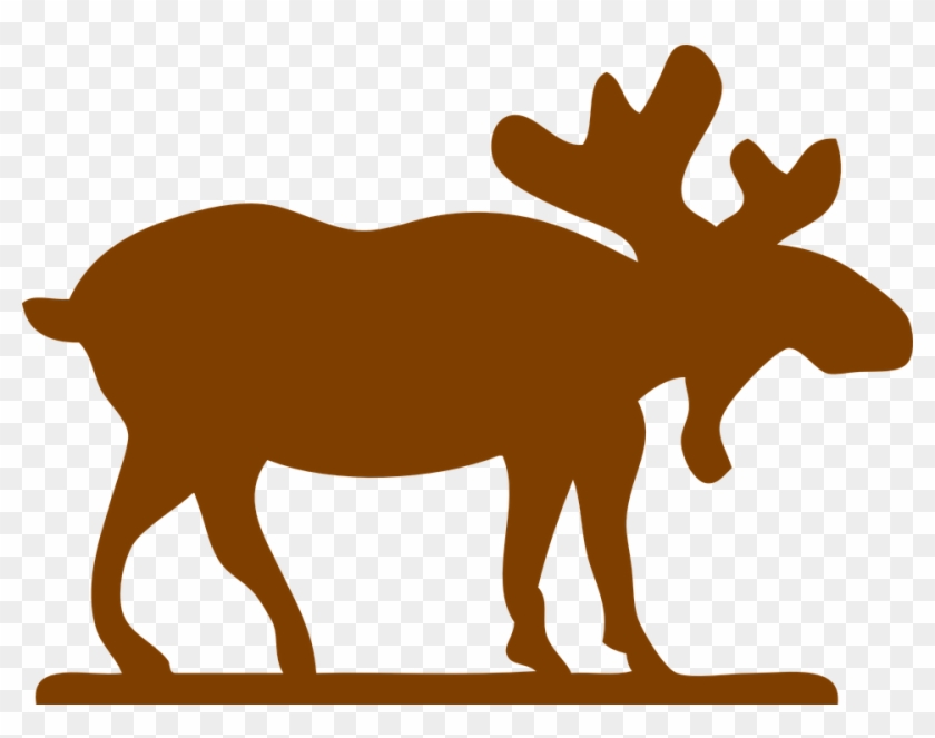 Moose Silhouette Huge Stand Christmas Nature - Logo With A Moose #151417