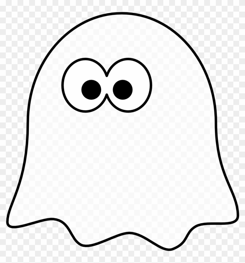 Ghost Clipart Black And White Ghost Black White Art - Ghost Cartoon With Black Background #151491