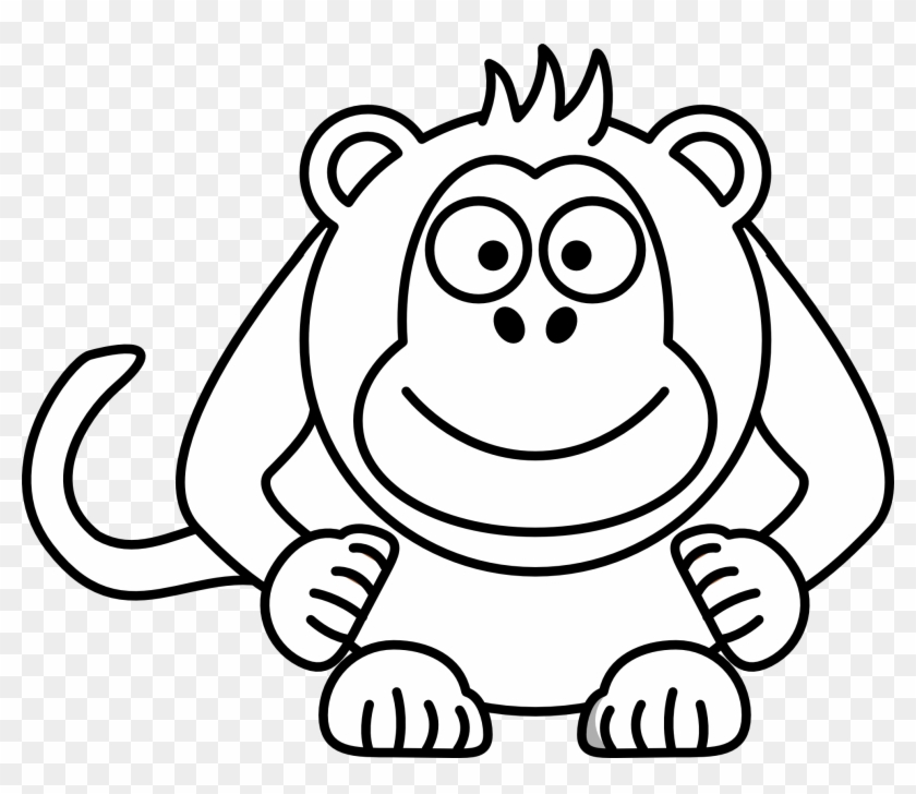 Xmas Stuff For Cartoon Christmas Monkey - Cartoons Clipart Black And White #151496