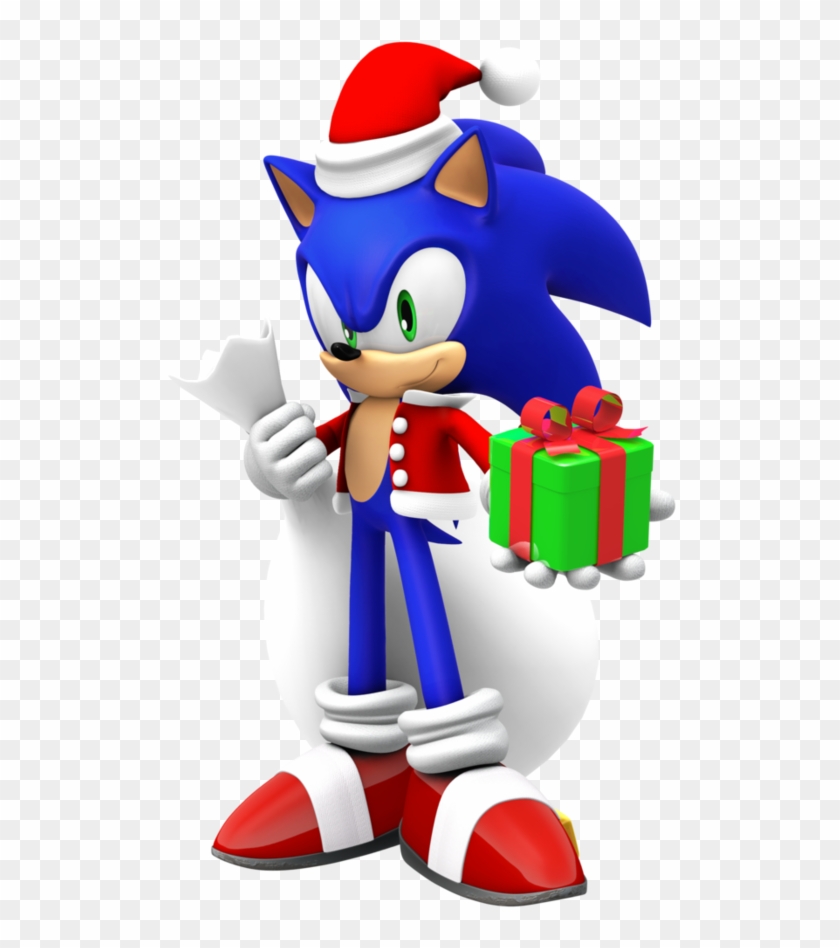 Modern Christmas Sonic By Nibroc-rock - Cartoon #151535