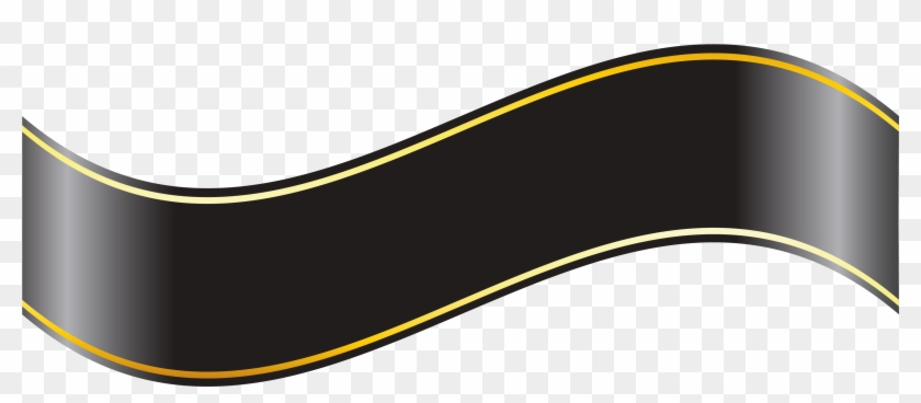 Black Banner Png Clipart - Gold And Black Banner #151811