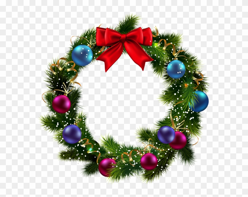 Transparent Christmas Decorated Wreath Clipart 3d - Wreath #151990