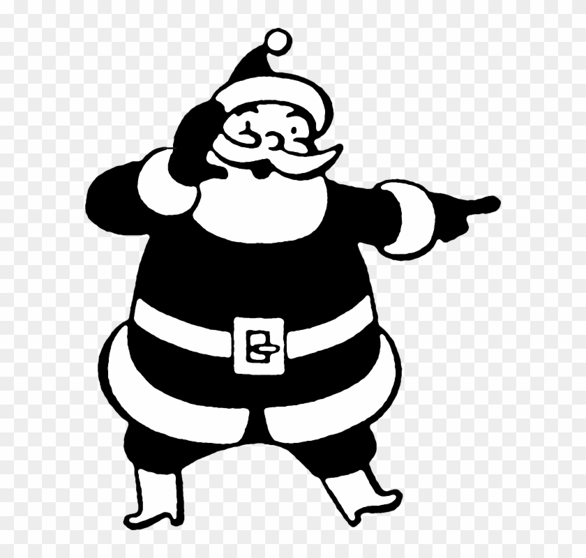 Christmas Noel Santa Claus December Merry Christmas - Santa Claus Black White #152052
