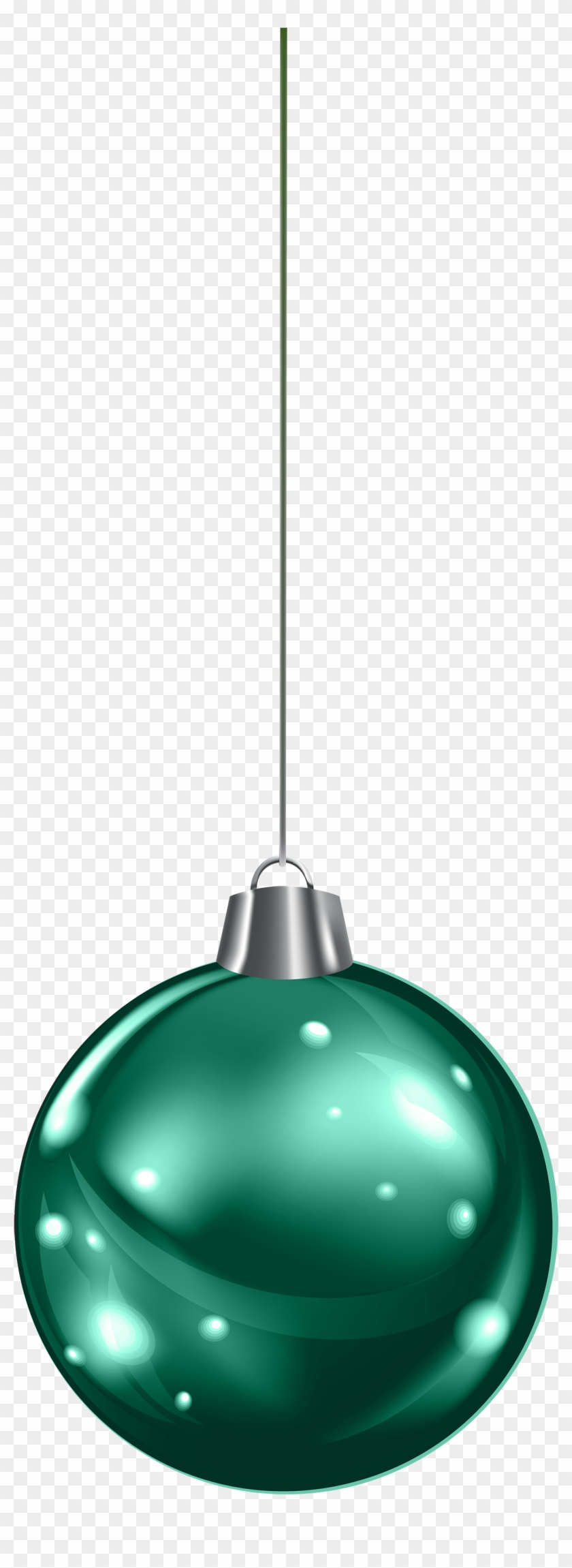 Hanging Green Christmas Ball Png Clipart - Green Christmas Ball Png #152702