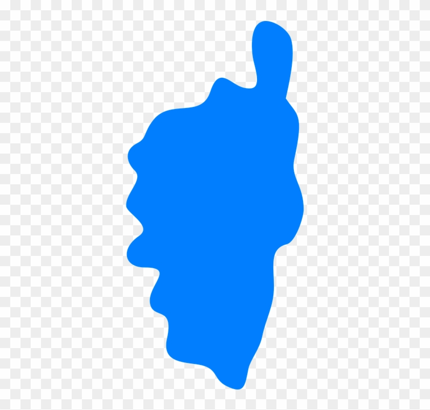 Corsica Island Silhouette Blue Foot Shape France - Silhouette Corse #152843