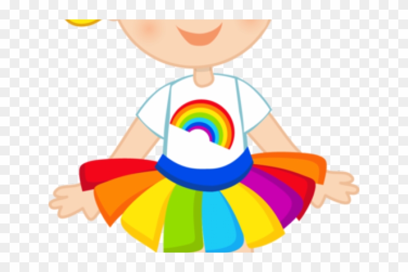 Girl Rainbow Cliparts - Rainbow Girl Clipart #153015