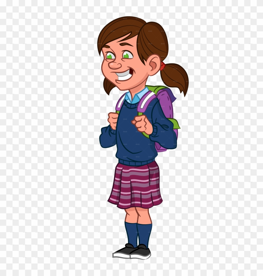 School Girl Clip Art - School Girl Clipart Png #153167