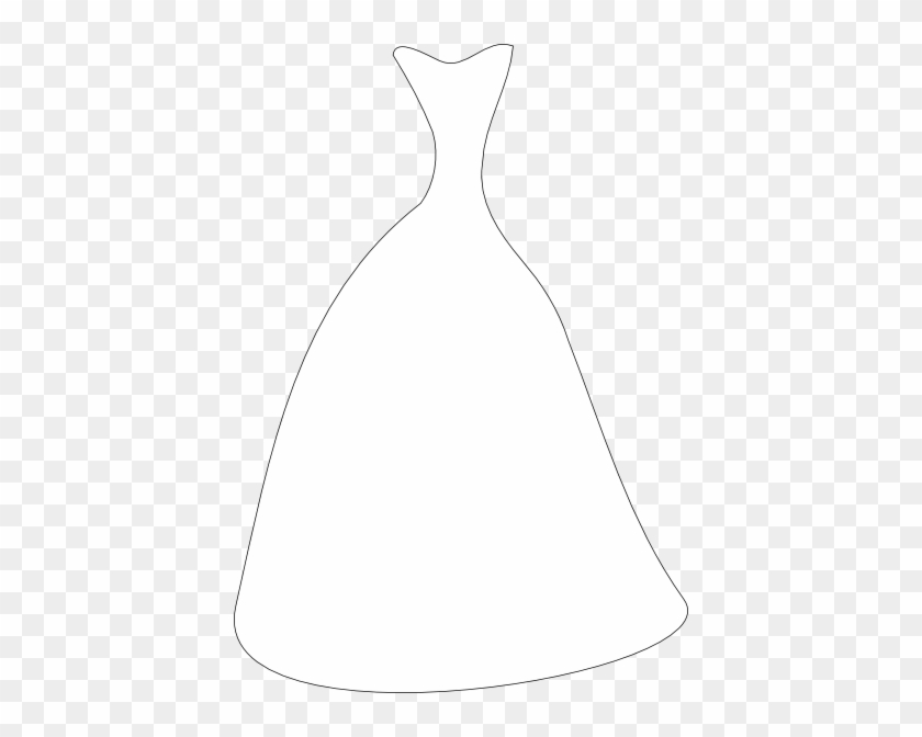 Gown Cliparts - White Wedding Dress Silhouette #153174