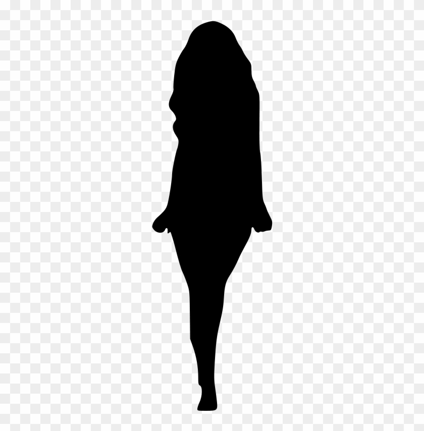 Black Woman Silhouette Clip Art Girl - Black Outline Of Woman #153216