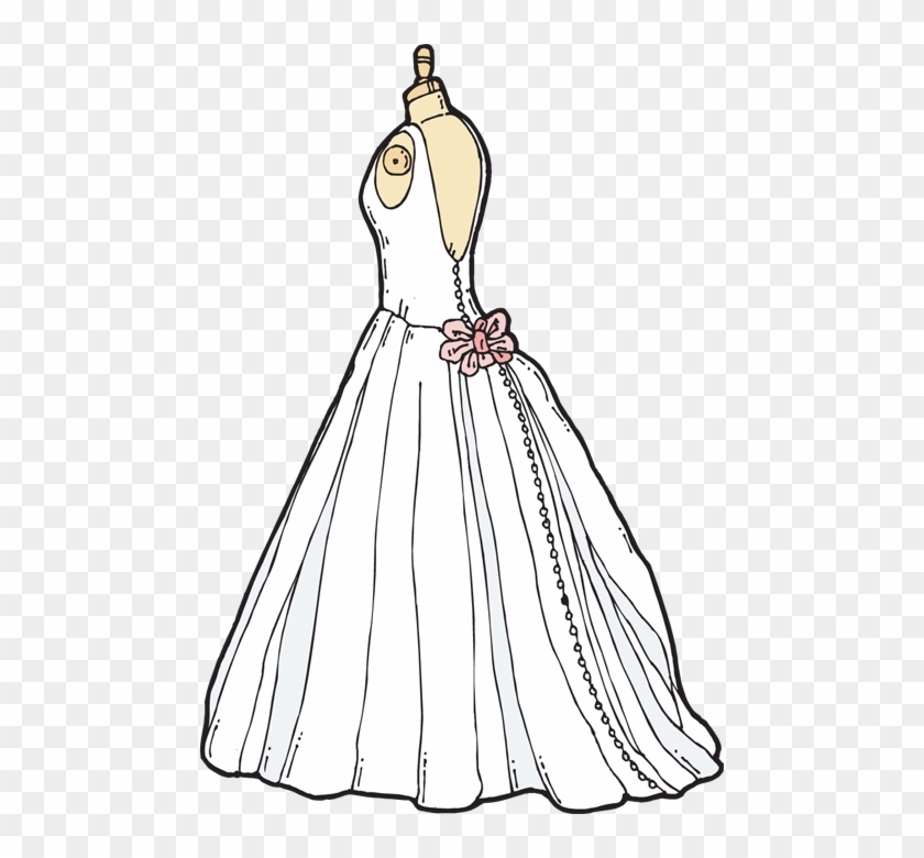 Wedding Gown Clip Art - Will You Be My Bridesmaid #153263