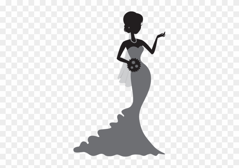 Bridal Silhouette Clip Art - Bride Silhouette Clip Art #153462