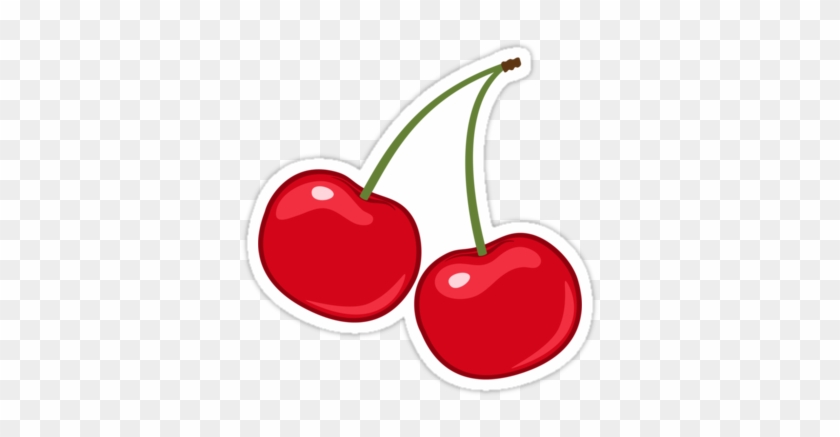 Red Cherries Sticker Stickers By Mhea - Cartoon Pictures Of Cherries - Free  Transparent PNG Clipart Images Download