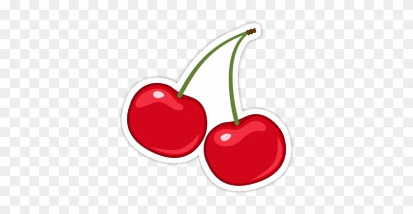 Red Cherries Sticker Stickers By Mhea - Cartoon Pictures Of Cherries #153513