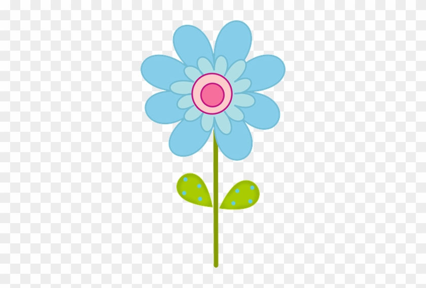 Passarinhos - Minus - Flor Azul Em Desenho Png #153714