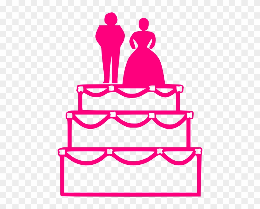 Pink Wedding Cake Clip Art At Clker - Wedding Cake Clip Art #153735