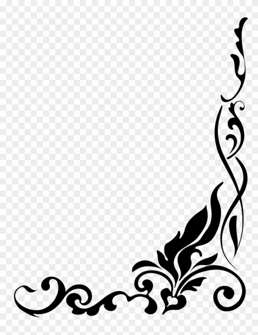 Hd Clip Art For Indian Wedding Clipart Best Design - Black And White Floral Border Png #153751