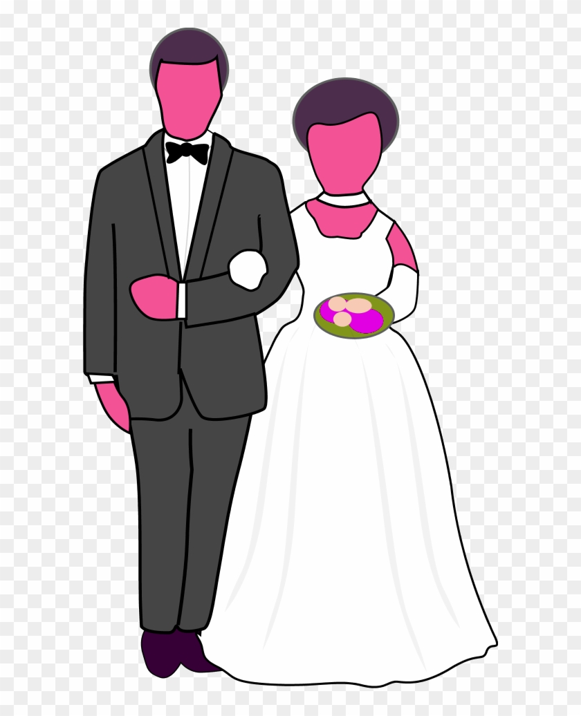 Vector Clip Art - Bride And Groom Clipart #153781