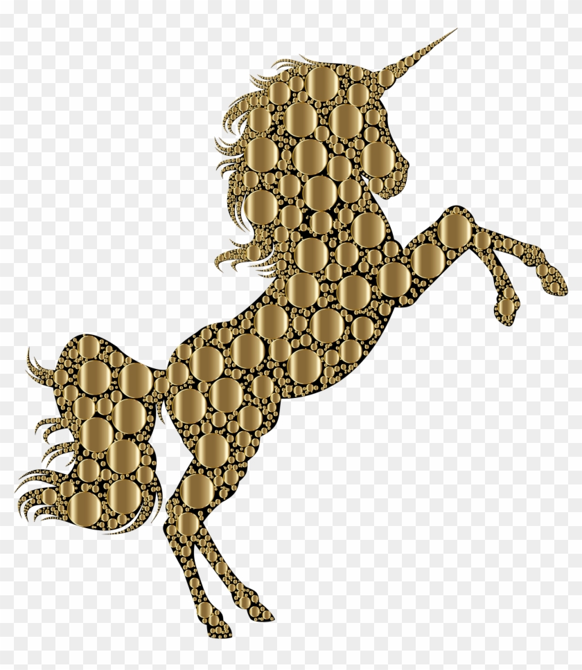 Unicorn Clipart Gold - Silhouette Unicorn Clip Art #153799