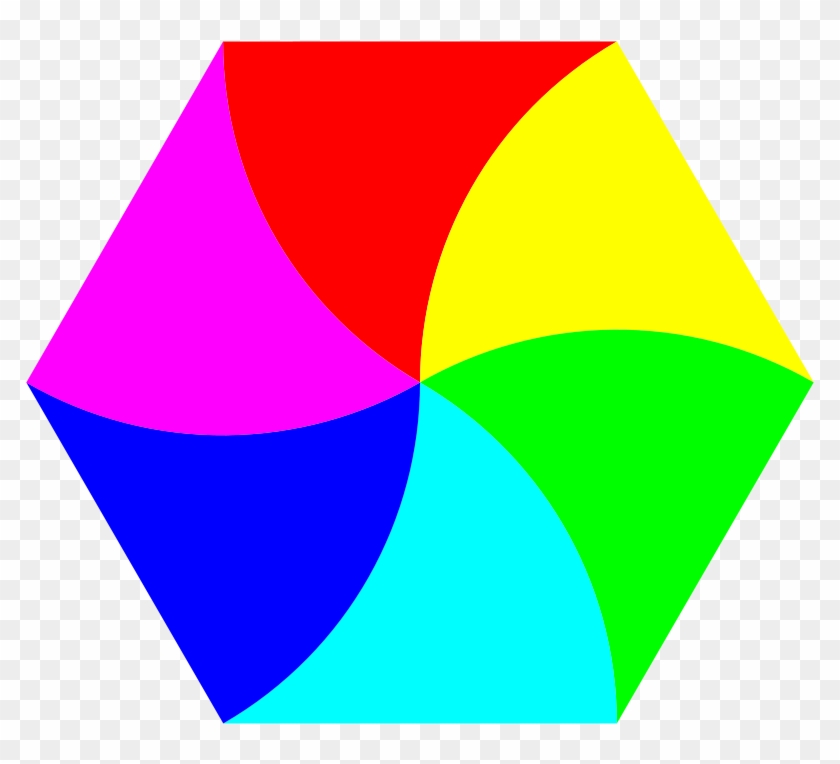 Color Clip Art Free - Clip Art Of Hexagon #154036