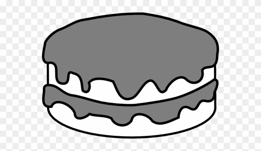 Cake Black And White Birthday Cake Clip Art Black And - Birthday Cake No Candles #154426