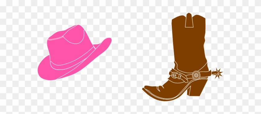 Cowboy Boot Cowgirl Hat And Boot Clip Art At Vector - Cowgirl Hat Clip Art #154590