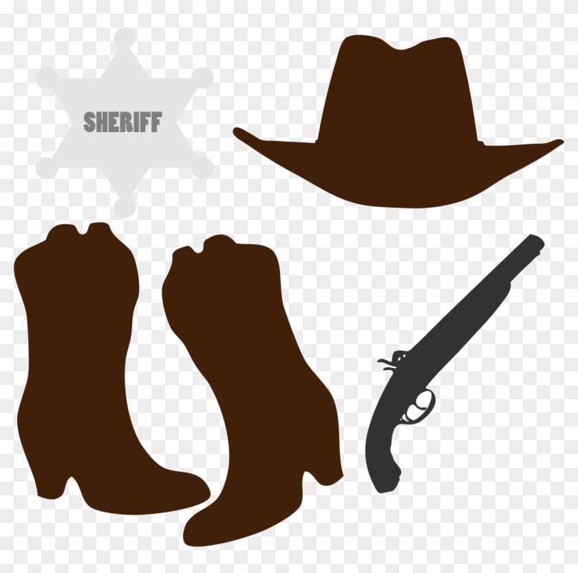 Cowboy Clipart Accessory - Cowboy Accessories Clipart #154644