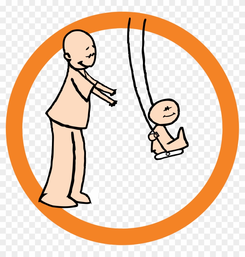 Push On Swing Clipart - Embankment Tube Station #154674