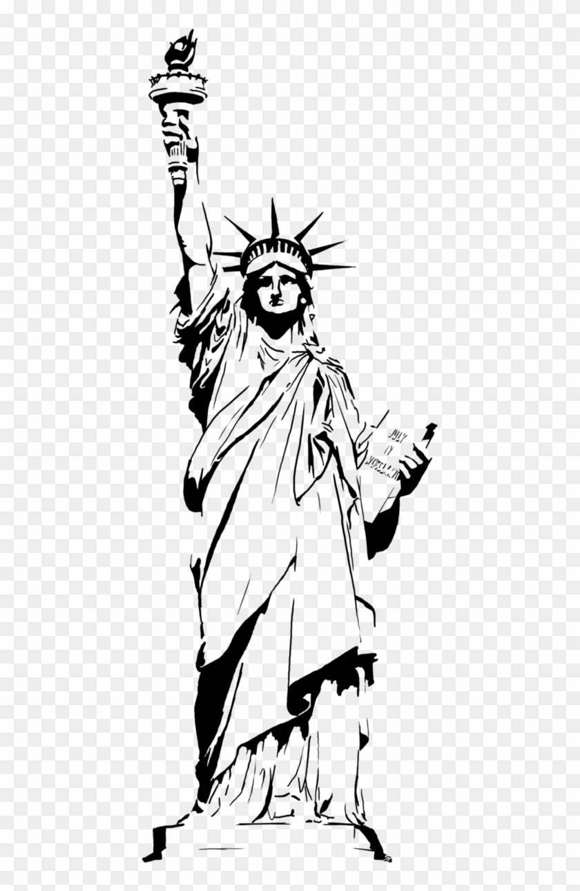 Free India Design Cliparts, Download Free Clip Art, - Statue Of Liberty Drawing #154890