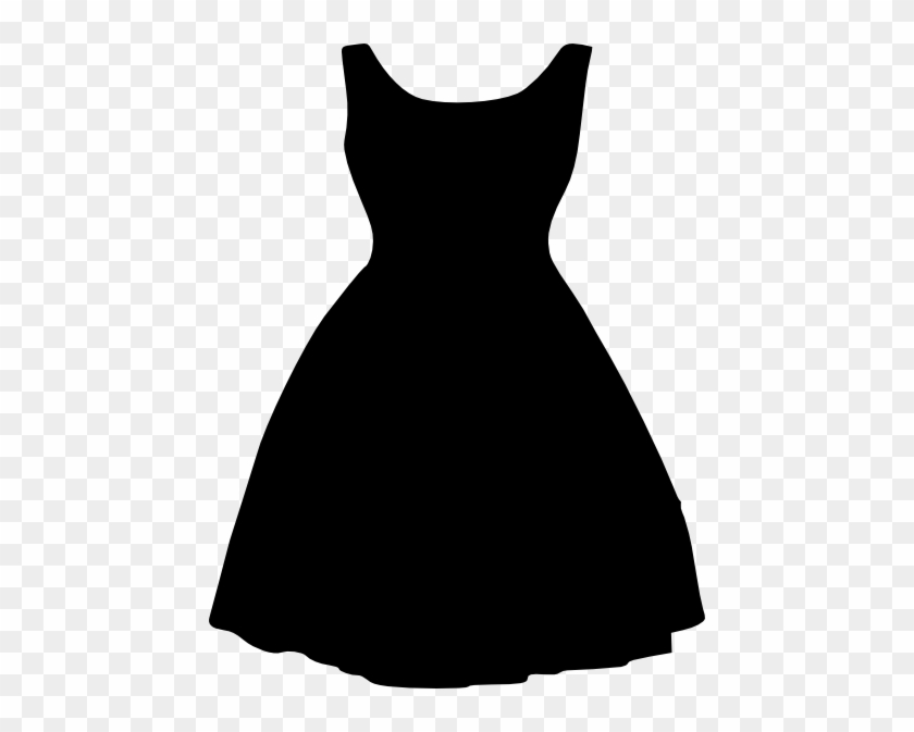 Little Black Dress Wedding Dress Clip Art - Black Dress Png #154896
