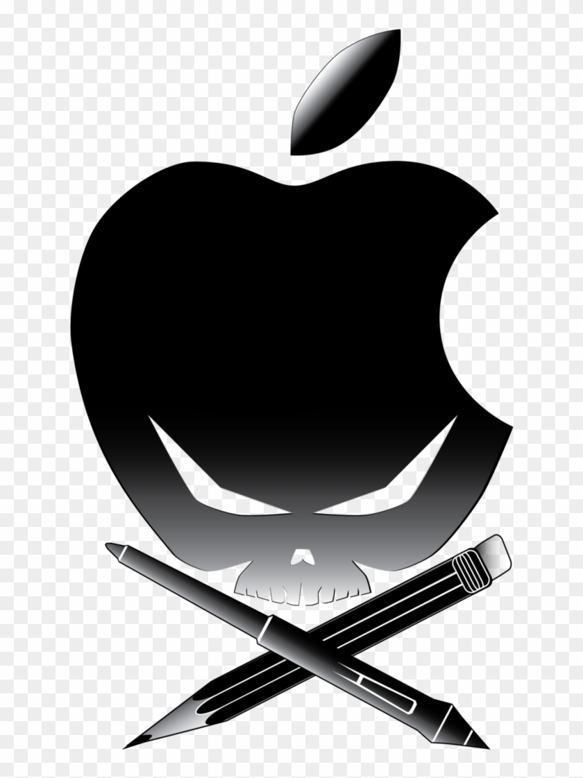 Skull Apple Logo - Apple Logo Vector #155448