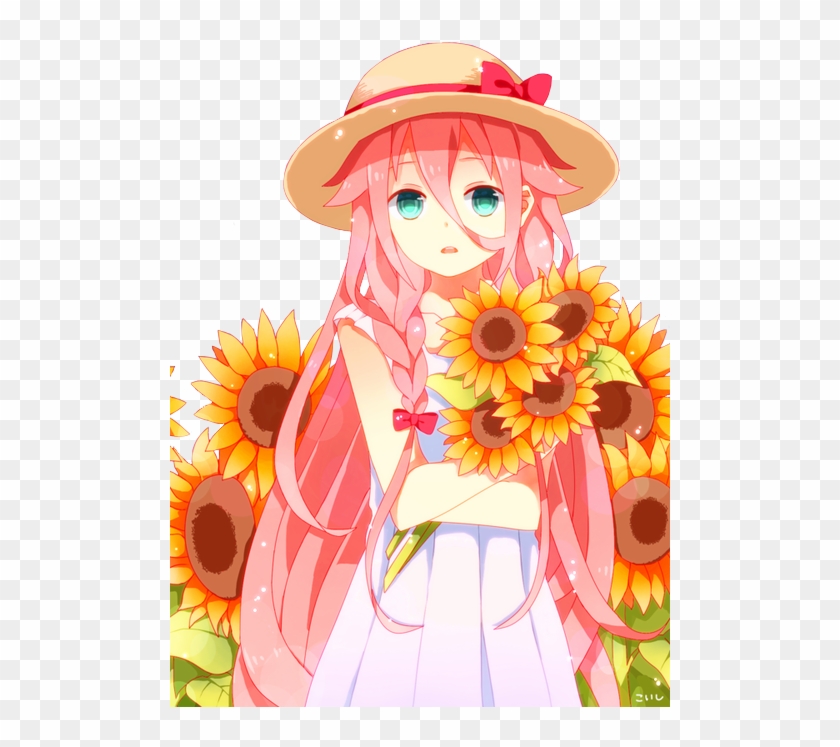 Sunflower Girl Render By Lraskie - Render Anime Girl Sunflower #815726