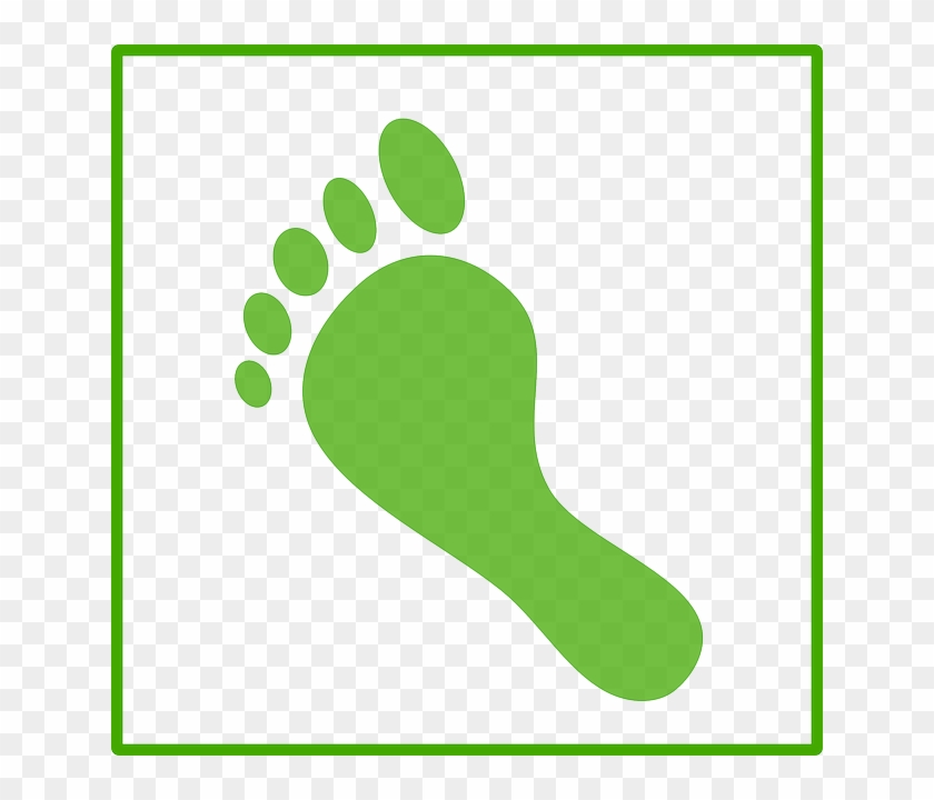Toes Foot, Footprint, Green, Toes - Carbon Footprint Icon #815748