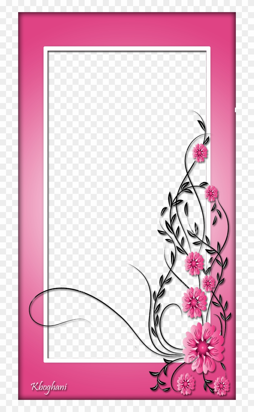 Pink Flower Frame - Pink Flower Frames Png #815892