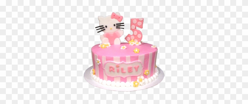 Pink Hello Kitty Birthday Cake With Stand-up Topper - Cake #815893