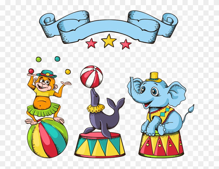 Circus Animals Png Transparent Image - Cartoon Circus Animals #815942