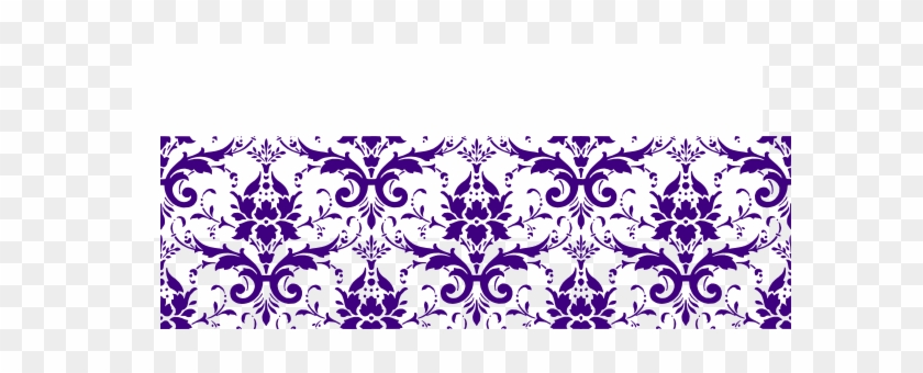 purple damask border clip art