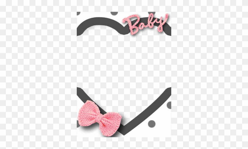 Heart Baby With Bow Frame By Thekarinaz On Deviantart - Baby Heart Frame Png #816039