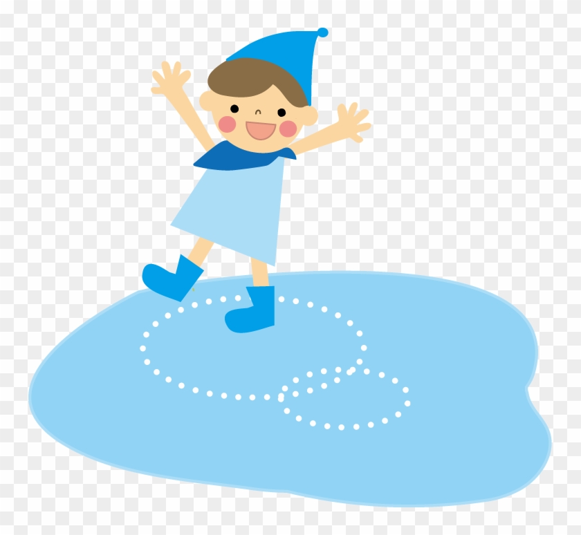 Laporte Puddle Child Clip Art - 水たまり イラスト フリー #816106