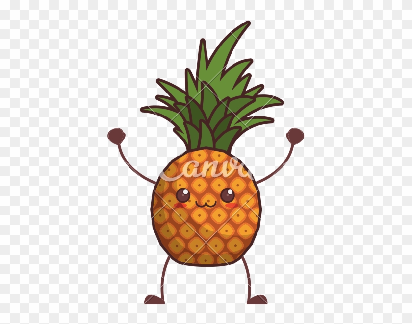 Kawaii Pineapple Fruit Cartoon - Kawaii Ananas #816128
