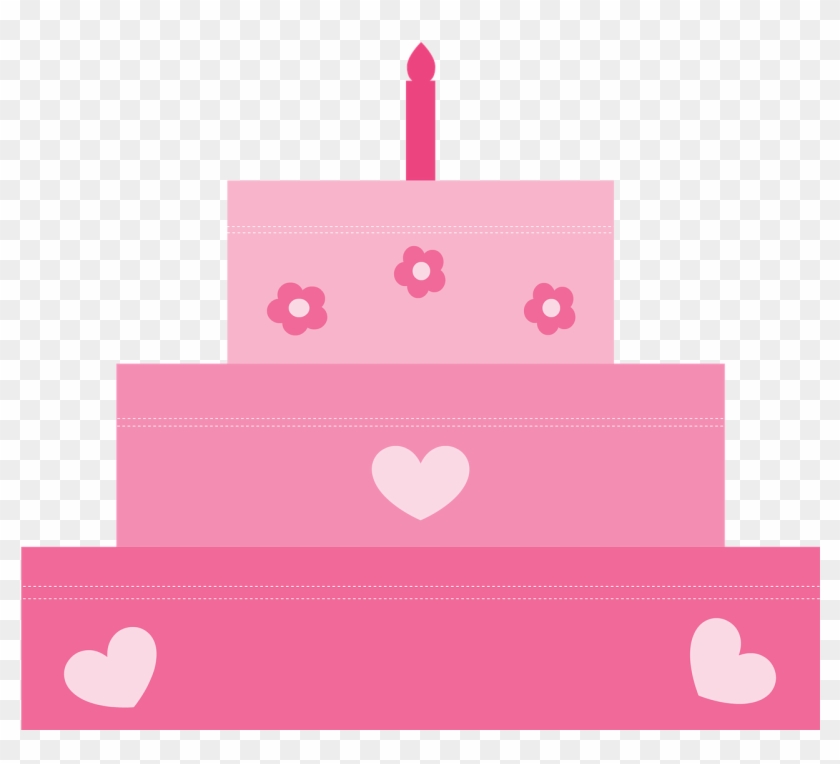 Cake Birthday Pink Girl Cake Png Image - Bolo De Aniversario Rosa Png #816130