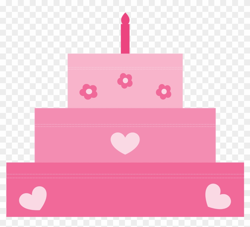 Cake Birthday Pink Girl Cake Png Image - Bolo De Aniversario Rosa Png #816130