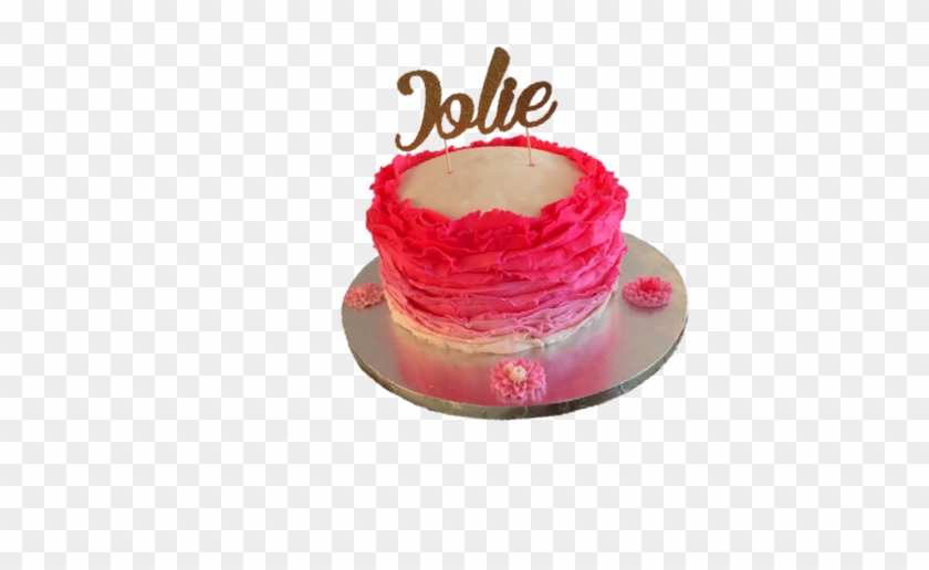 Pink Ombre Fondant Smash Cake - Birthday Cake #816163