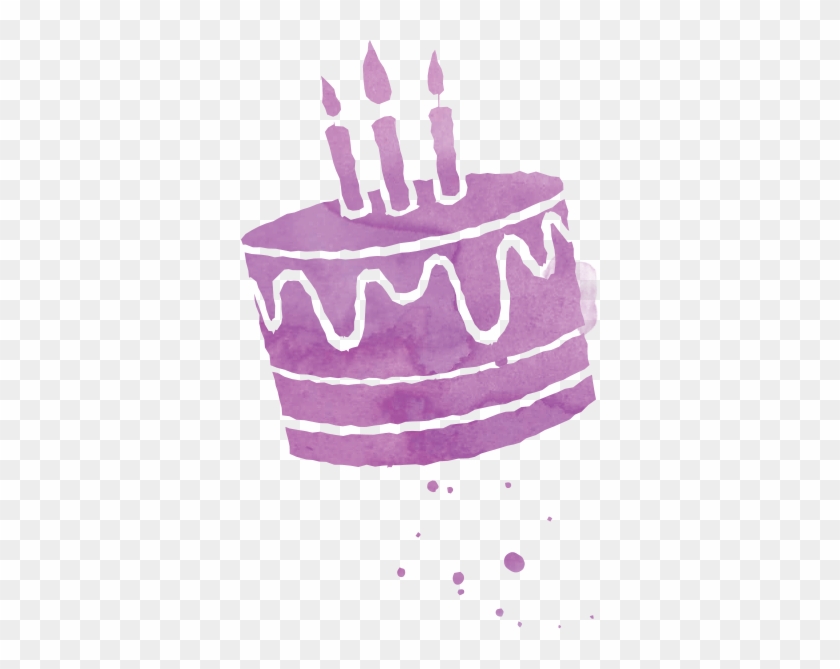 purple birthday cake clip art