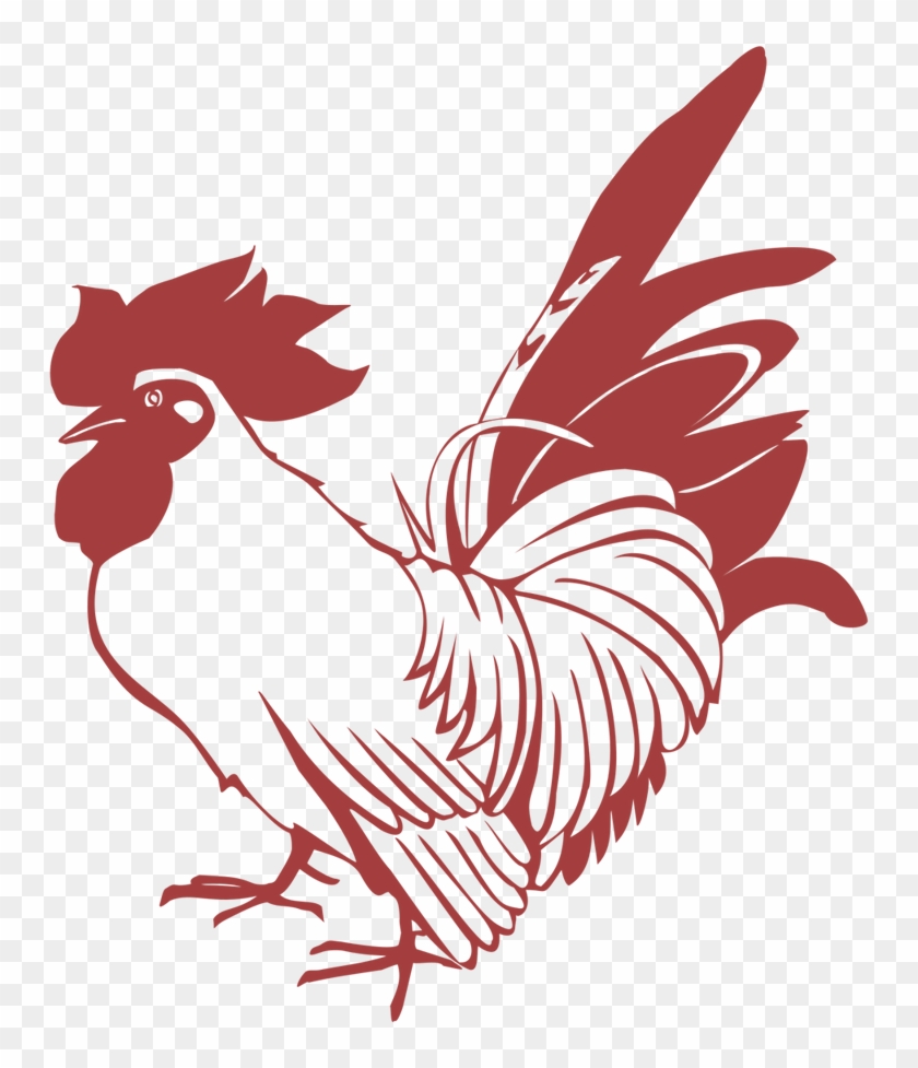 Chicken Rooster Stencil - 新 年明け まして おめでとう ござい ます 鶏 年 #816204