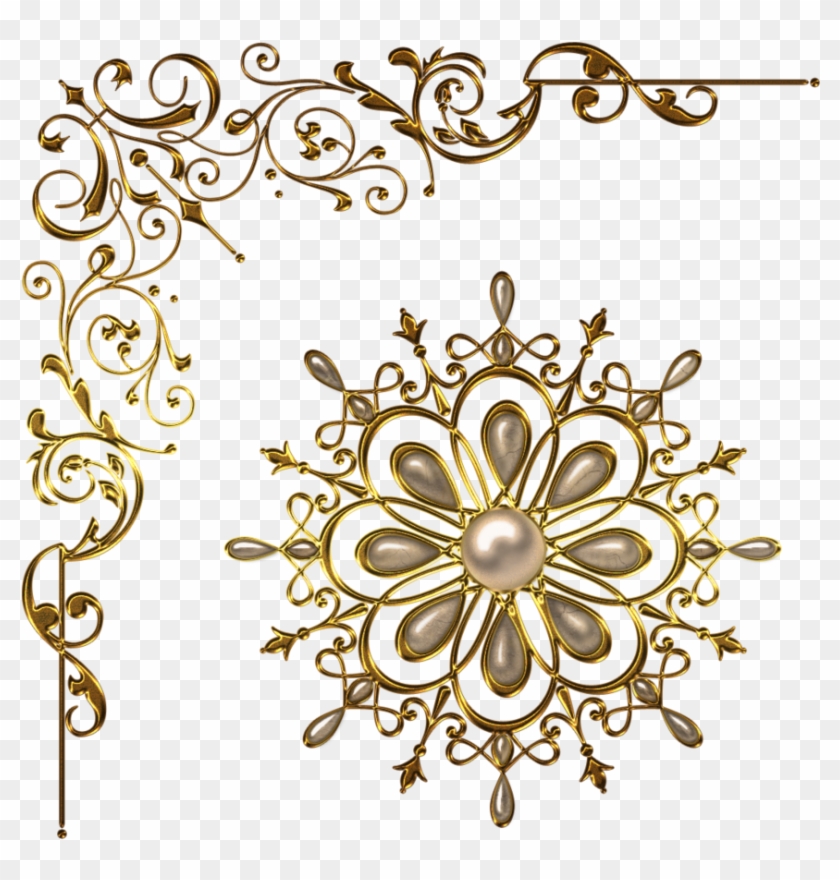 Free Easy Stencil Designs Download - Transparent Background Gold Corner Png Designs #816219