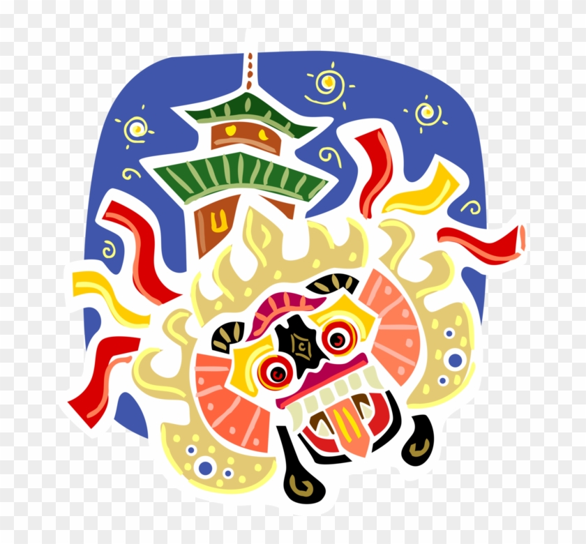 Vector Illustration Of Chinese New Year Dragon Dance - Screenplay #816287