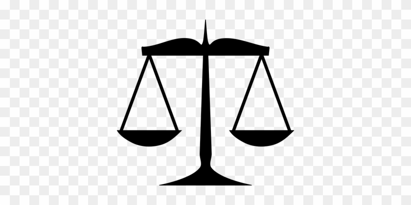 Justice Law Measurement Silhouette Weight - Scales Of Justice Clip Art #816406