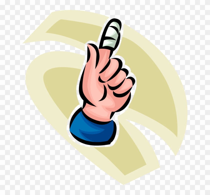 Vector Illustration Of Patient With Band-aid Bandage - Vector Graphics #816457