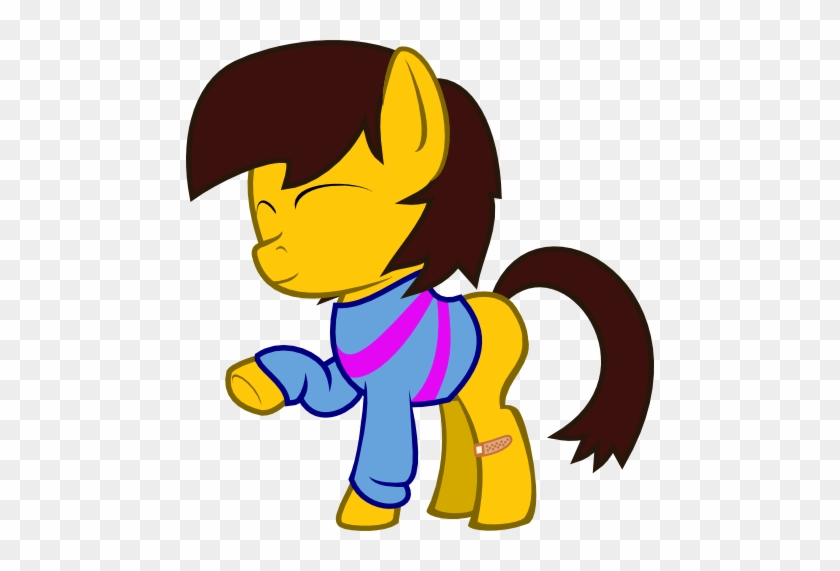 Derjuin, Bandaid, Crossover, Frisk, Ponified, Safe, - My Little Pony Frisk #816536